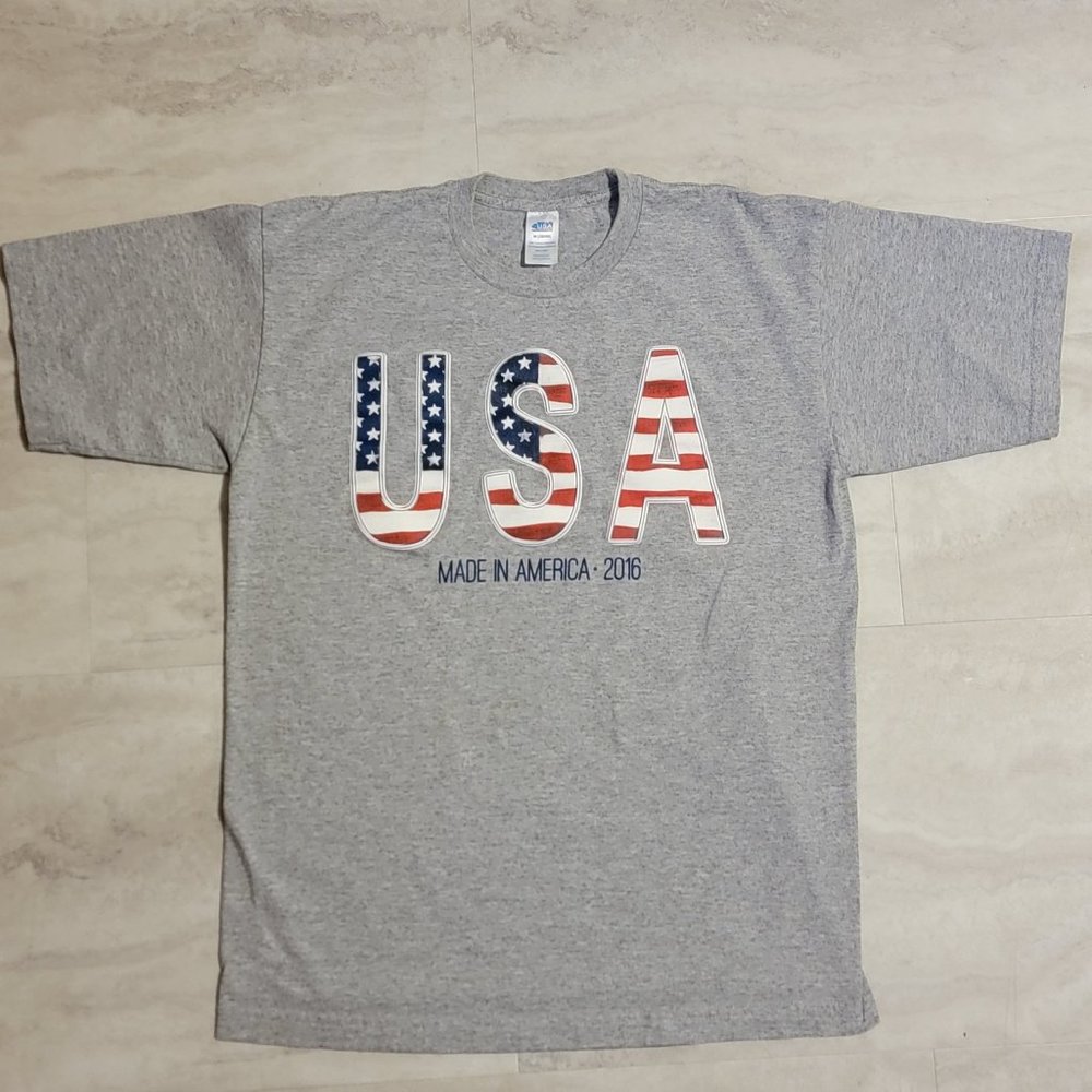 USA Made In America 2016 Gray Mens Medium T-Shirt